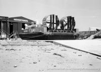 AP1-88 hovercraft at the Hovertravel maintenance hangar